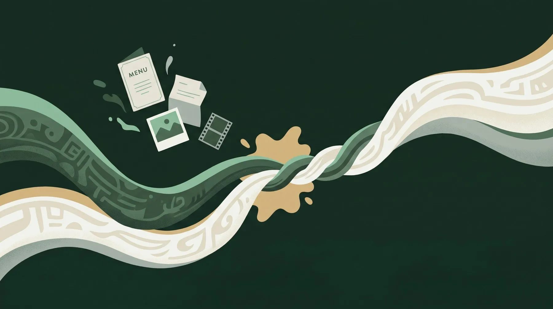 Two language currents braiding into one meaning — the Transcreator, illustrated